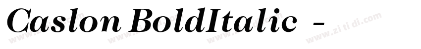 Caslon BoldItalic◆字体转换